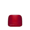Red container with a logo on a white background