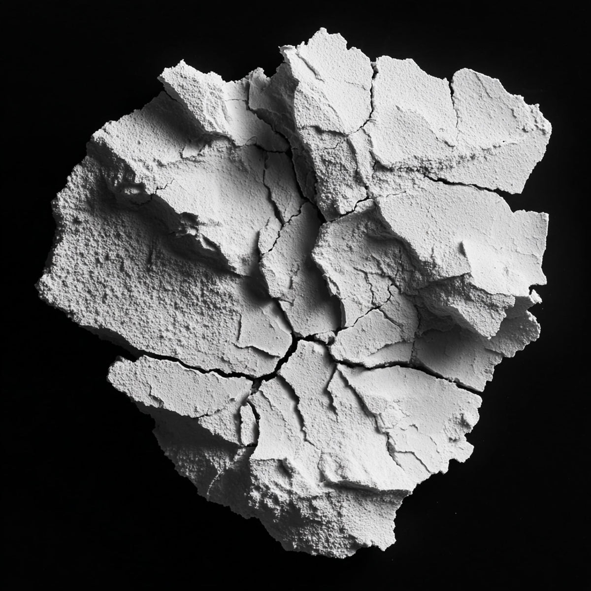 White powder or face mask product with textured surface