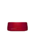Red container with a logo on a white background
