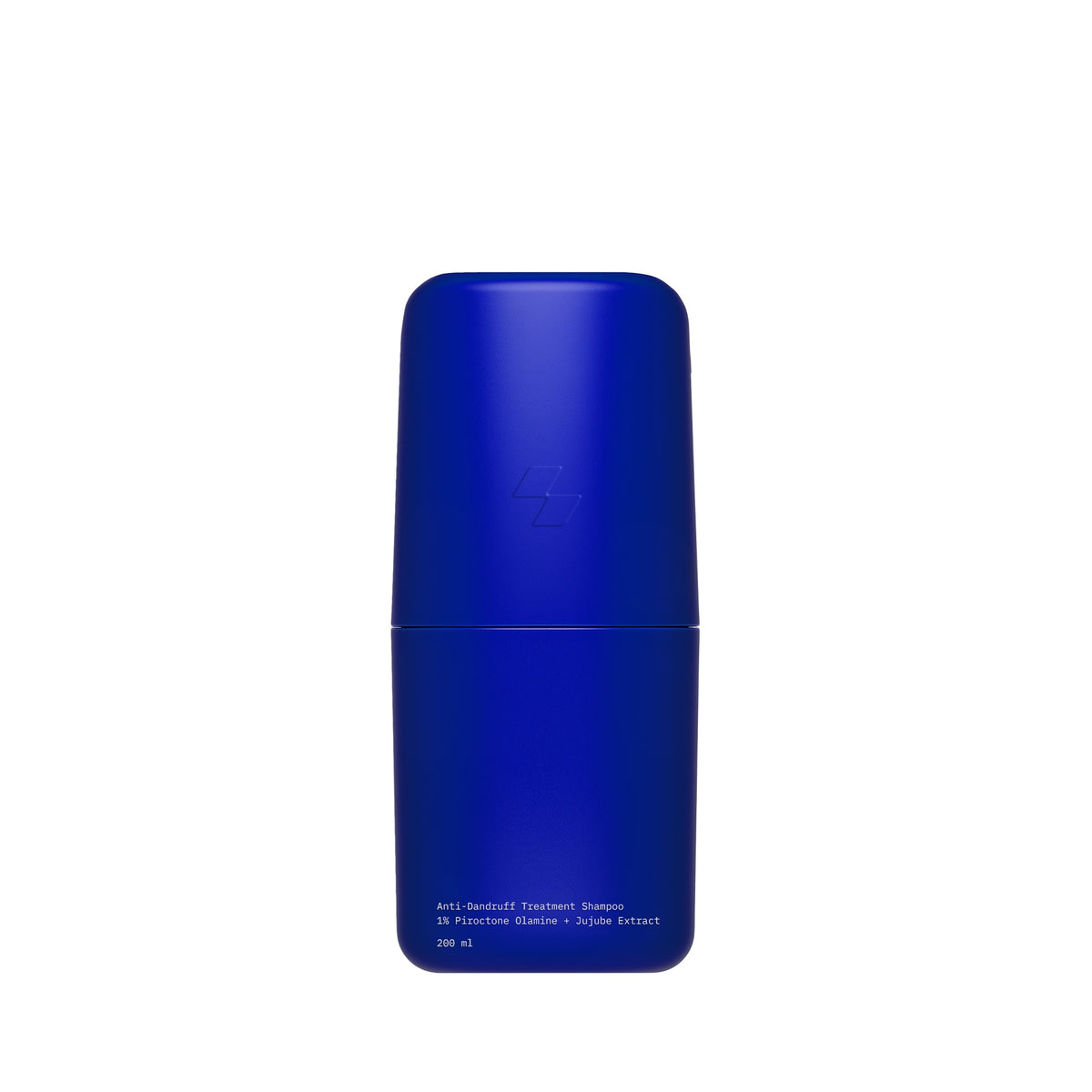 Blue cylindrical container with text on a white background (200 ml)