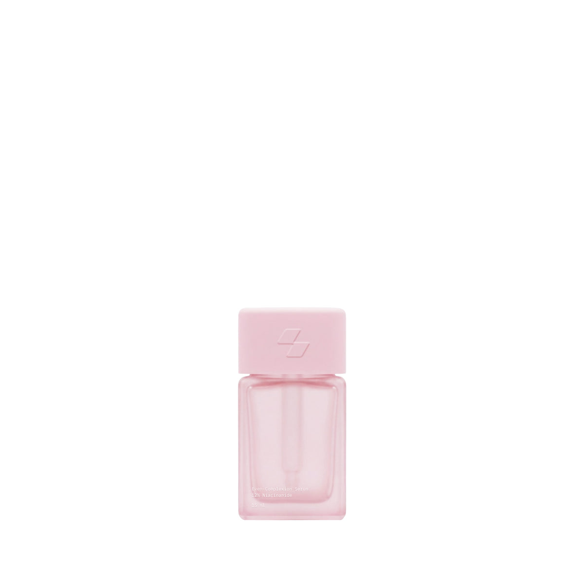 Pink perfume bottle on a white background (15 ml)