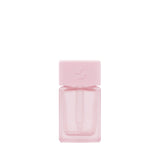 Pink perfume bottle with a white background (30 ml)
