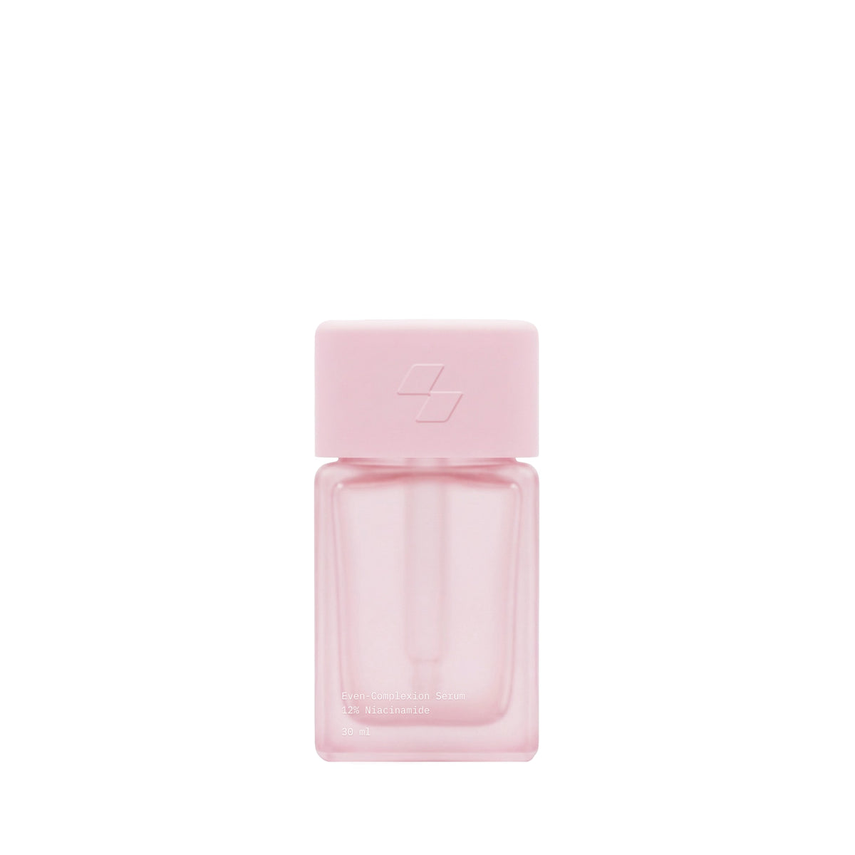 Pink perfume bottle with a white background (30 ml)