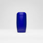 Blue cylindrical container on a white background