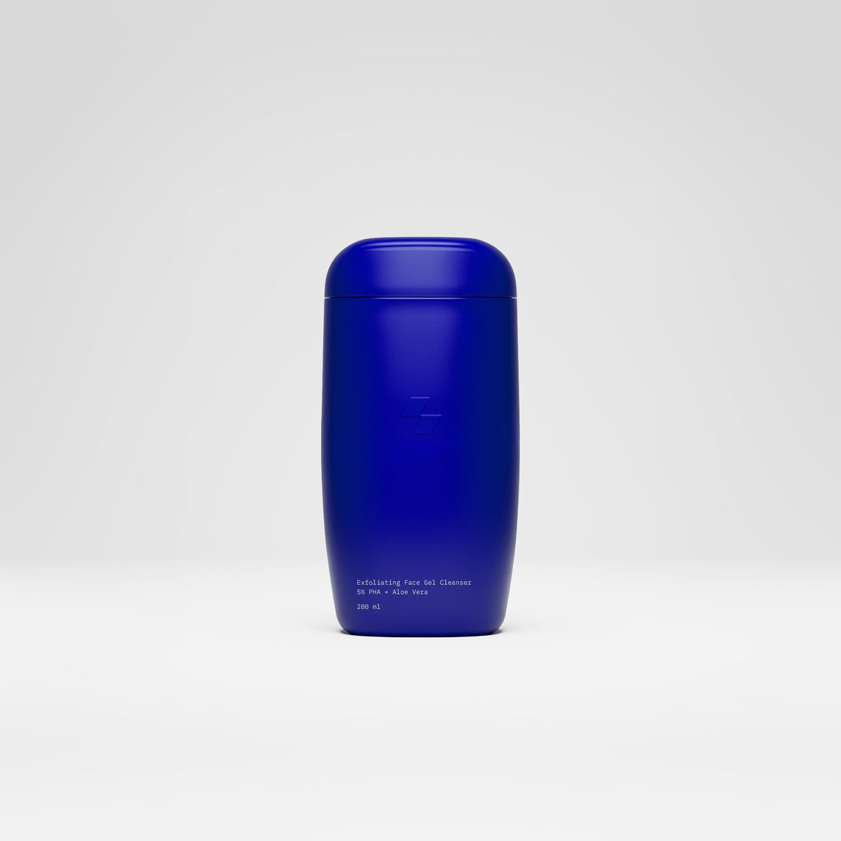 Blue cylindrical container on a white background