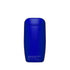 Blue skincare bottle on a white background