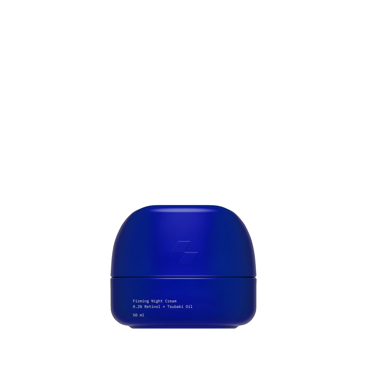 Blue jar of cream on a white background (50 ml)