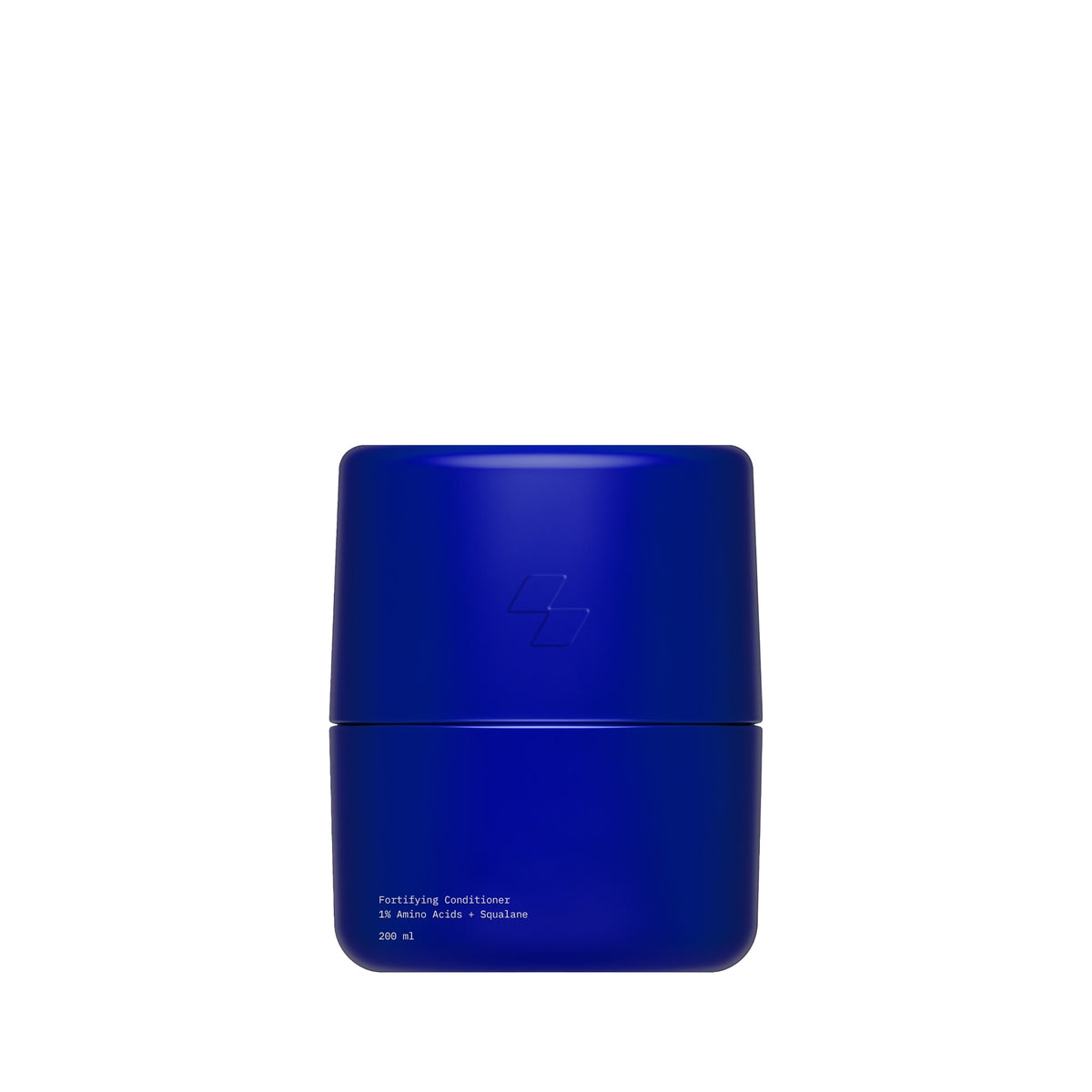 Blue container with a brand logo on a white background (200 ml)