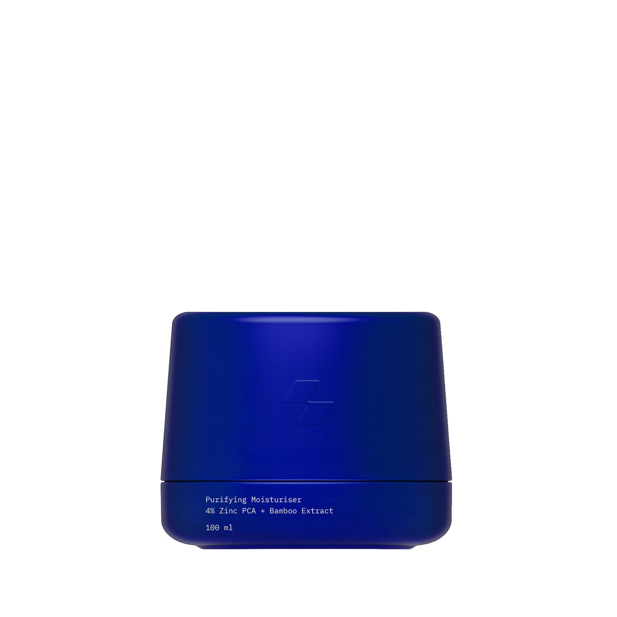 Blue container with text on a white background (100 ml)