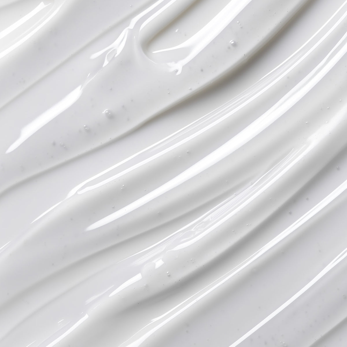 Close-up of smooth, white cream texture
