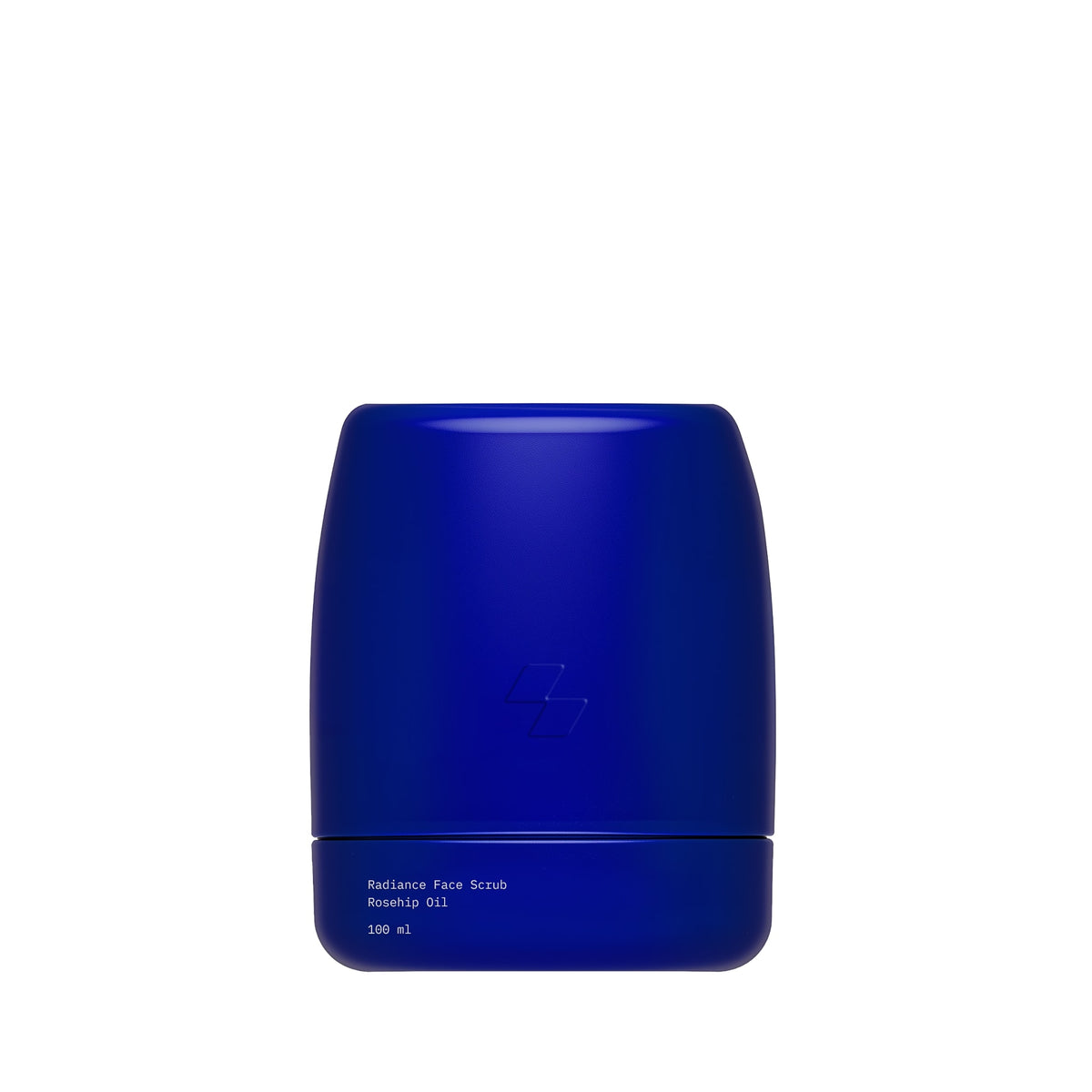 Blue skincare product container on a white background (100 ml)