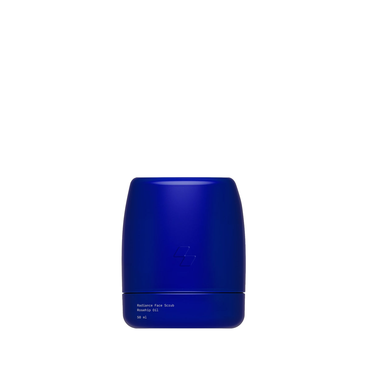 Blue cylindrical container on a white background (50 ml)