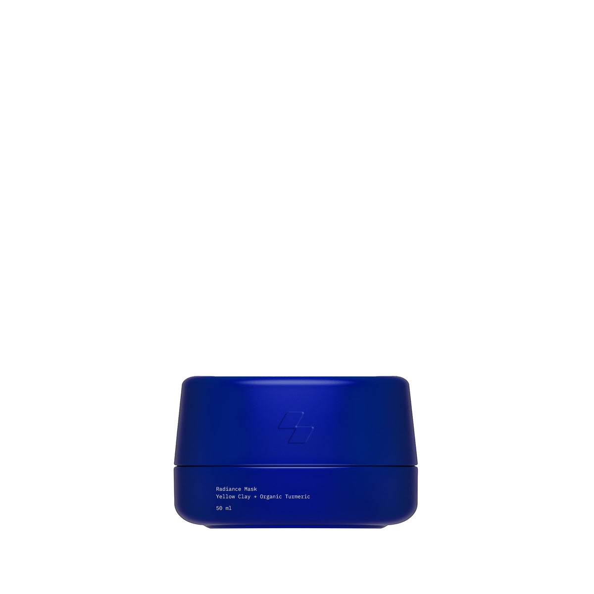 Blue jar with white text on a white background (50 ml)