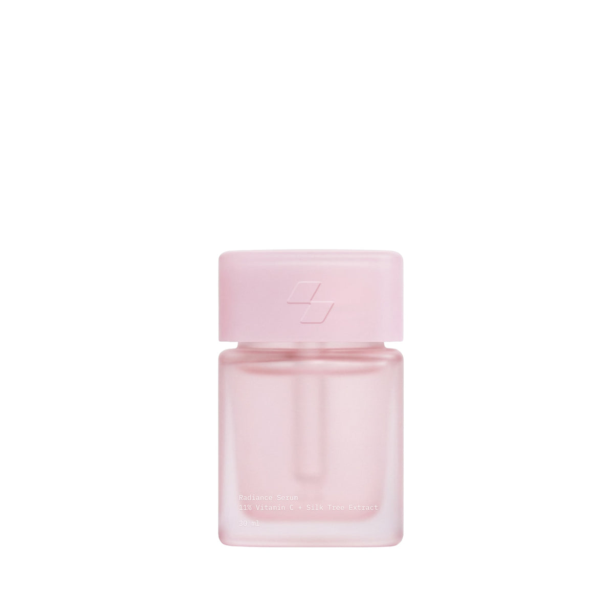 Pink perfume bottle on a white background (30 ml)