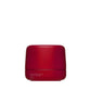 Red container with a logo on a white background