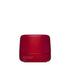 Red container with a logo on a white background
