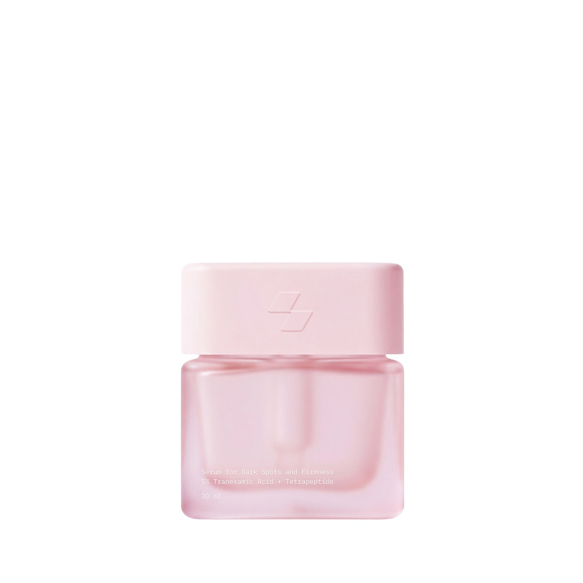 Pink perfume bottle on a white background (30 ml)