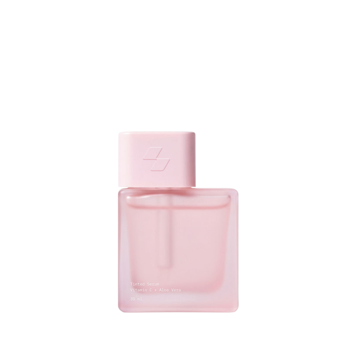 Pink perfume bottle on a white background (30 ml)